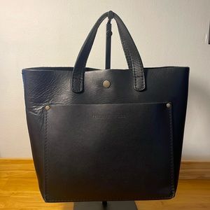 Portland Leather Goods Black Mini Crossbody Tote